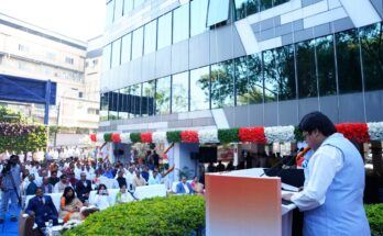 NMDC CMD (Additional Charge) Amitava Mukherjee delivering speech